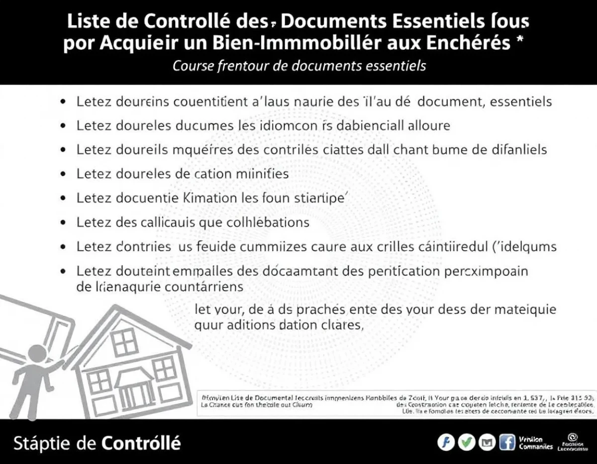 Liste de Contrôle des Documents Essentiels pour Acquérir un Bien Immobilier aux Enchères